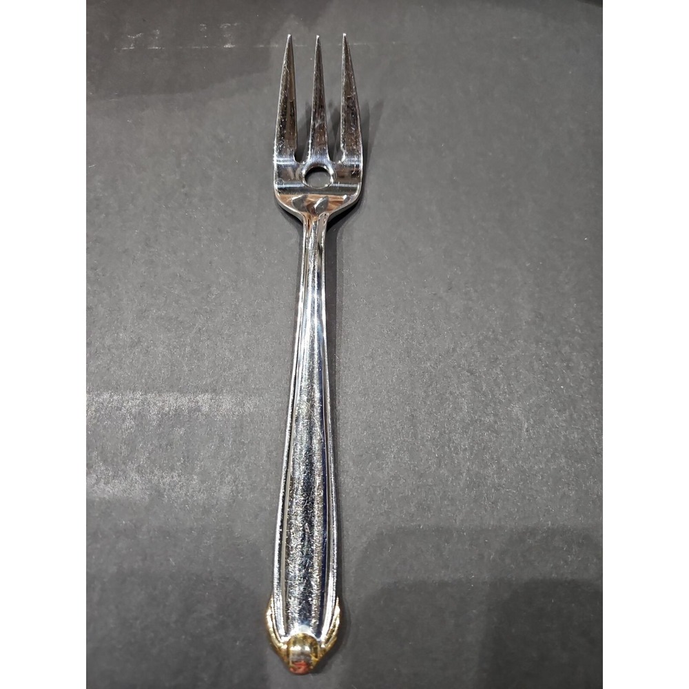 Serving Fork Mikasa Classico Gold 9 3/8 " Gerald Patrick 18-8 Korea Glossy